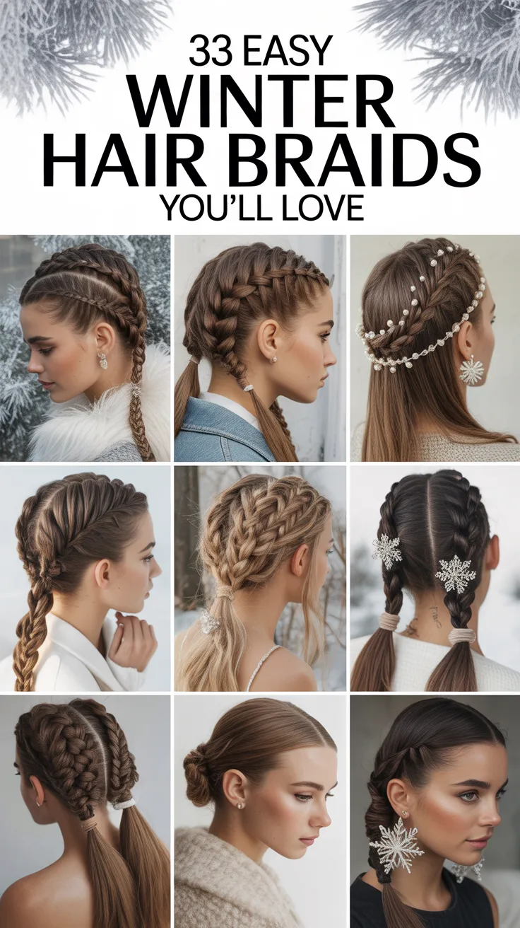 33 Easy Winter Hair Braids You'll Love