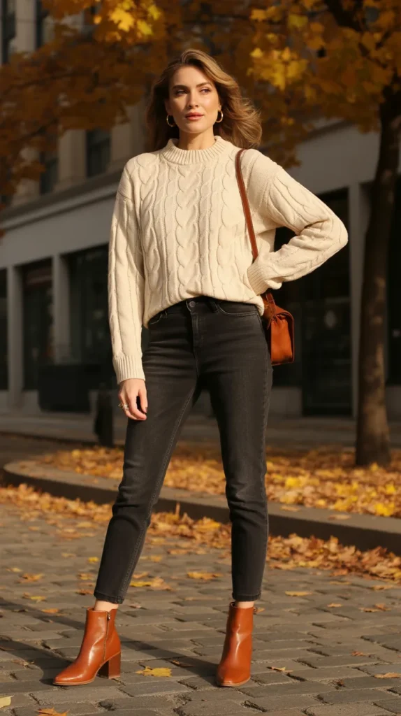 Classic Sweater and Skinny Jeans Combo