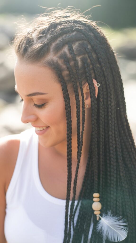 Best 25+ Half Cornrows Half Box Braids Styles You'll Obsess Over in 2025 17 17. Bohemian Half Cornrows Half Box Braids