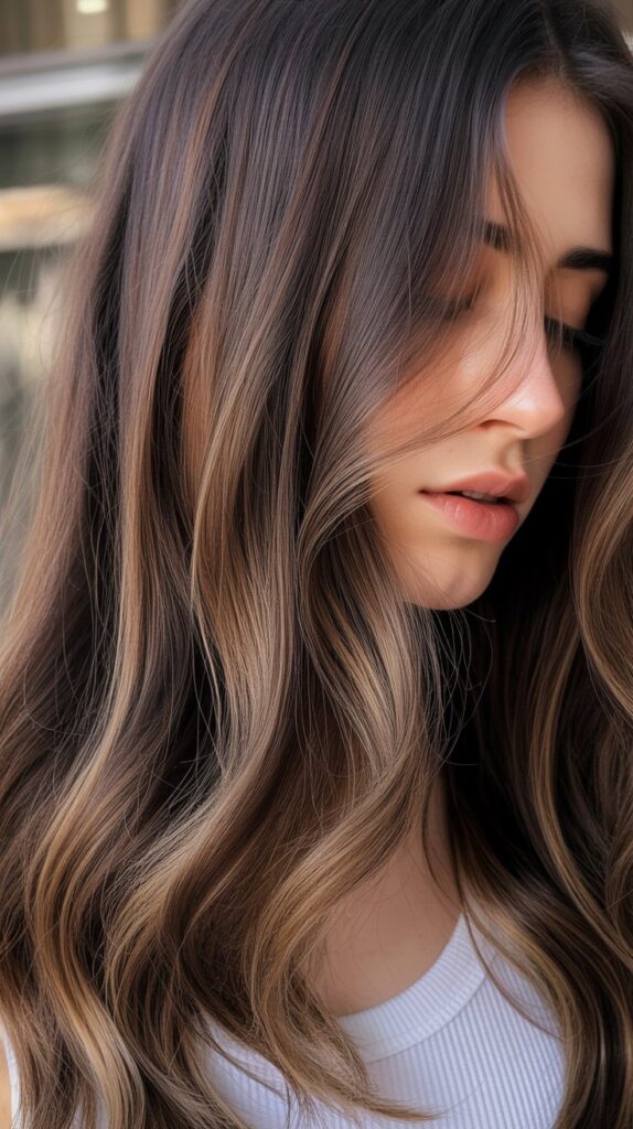21. Chocolate Balayage with Babylights