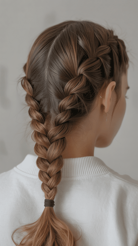 30 Winter Hair Braids Inspired by Aespa 19 Infinity Braid Style