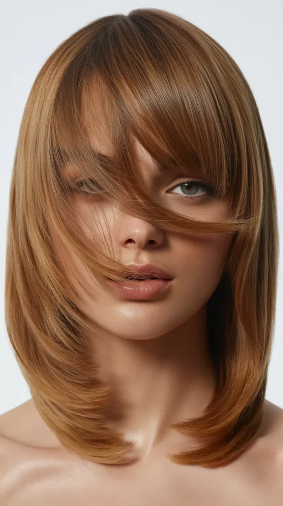 Long Bob with Swoopy Fringe