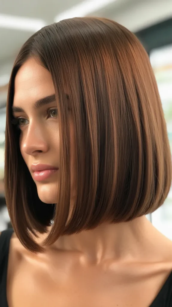 Long Bob with Middle-Parted Fringe