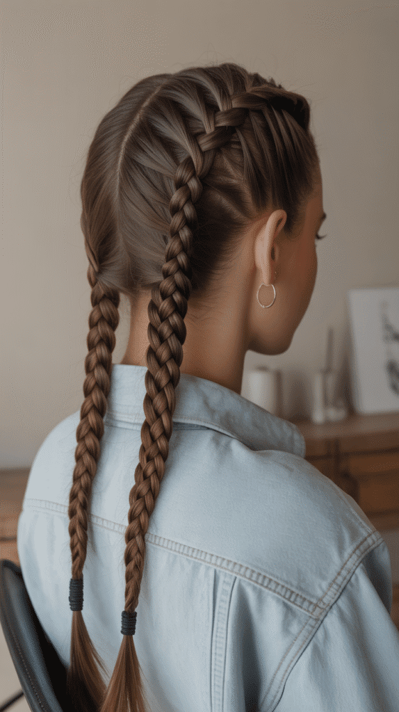 30 Must-Try Winter Hair Braid Trends for 2025 24 Ladder Braid Accent