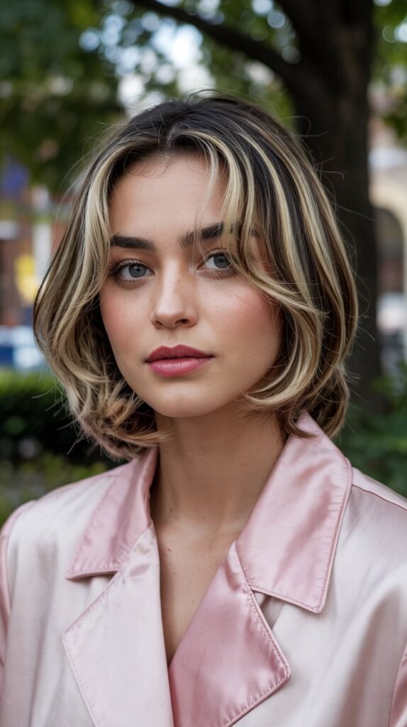 Layered Long Bob with Flipped Ends