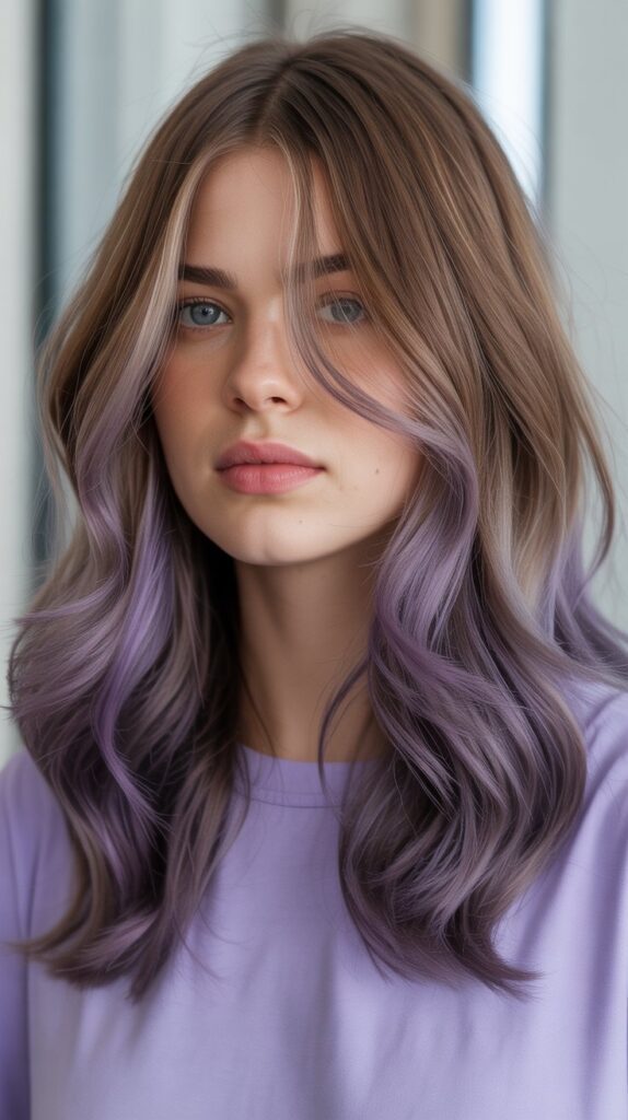 27+ Stunning Light Ash Brown Hair Color Ideas 23 Ash Brown with Violet Tones