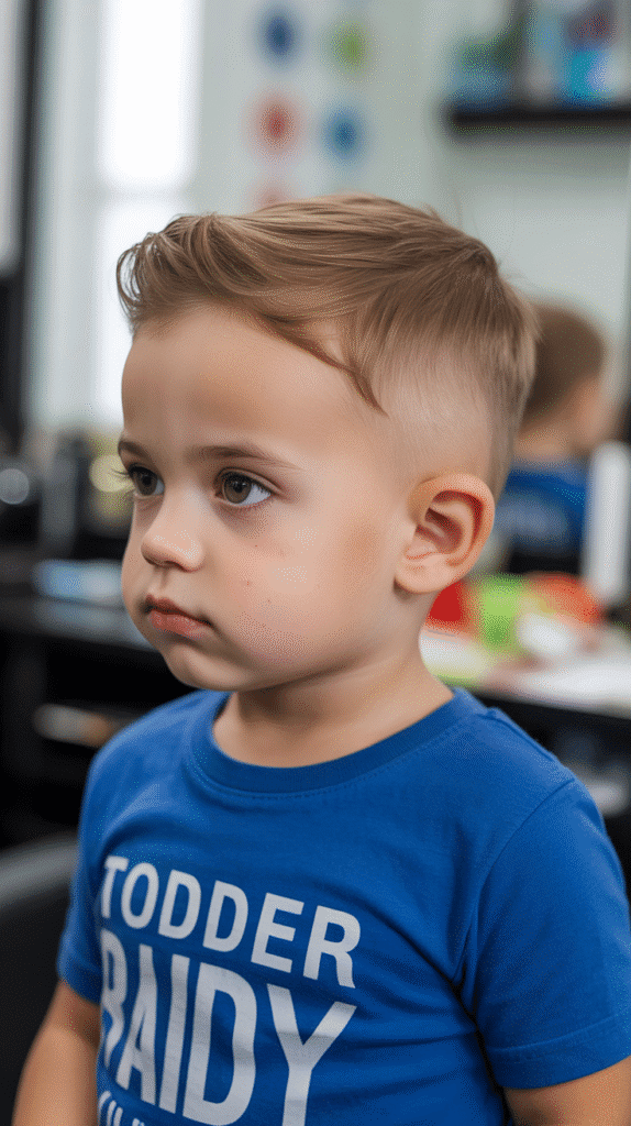 23 Toddler Boy Fade Haircuts That Are Totally Adorable 19 Line Up with Low Fade