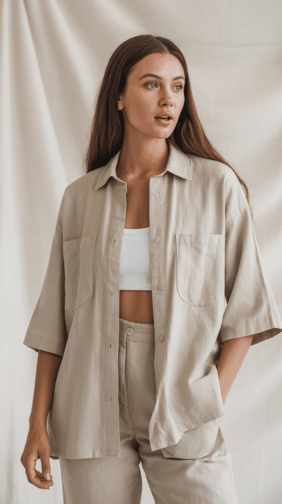 36 Cute Self Care Sunday Dress to Impress No-VIP Styles 21 Linen Leisure Look