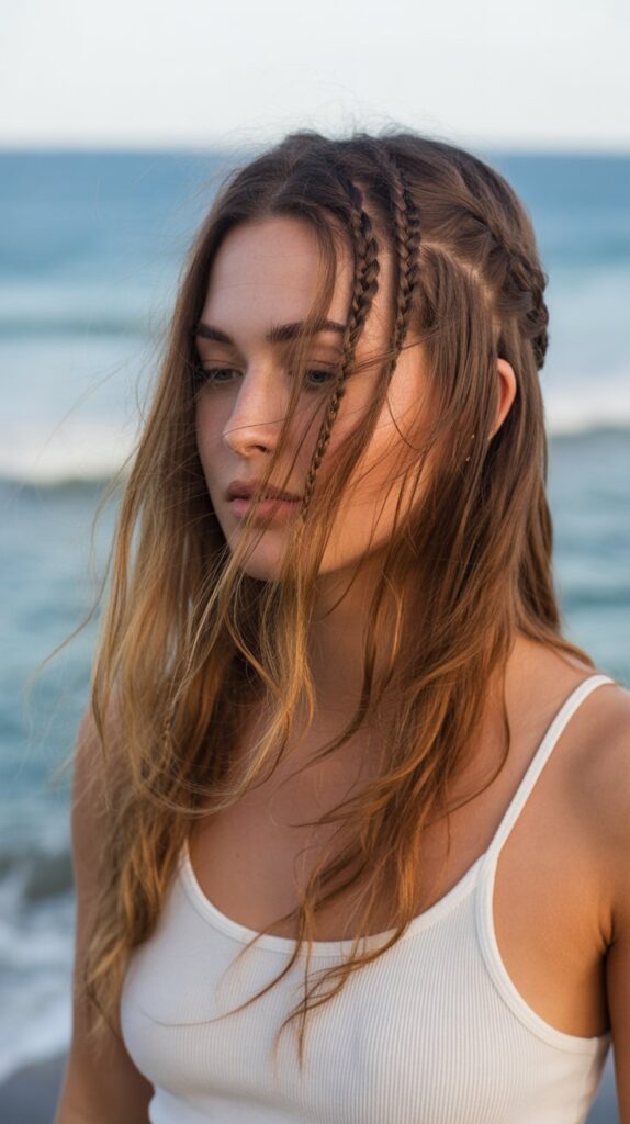 30+ Stunning Beach Wedding Hairstyles That Will Make Waves 33 Beachy Waves With Hidden Braids
