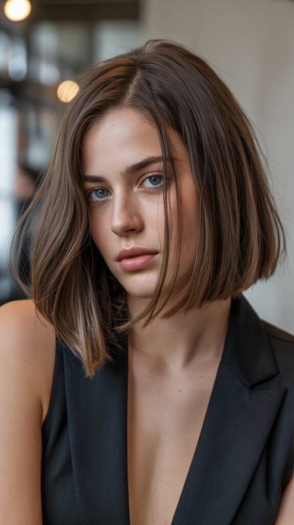 Long Bob with Deep Side Part