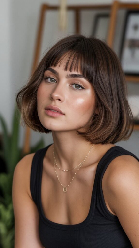 Long Bob with Micro Bangs