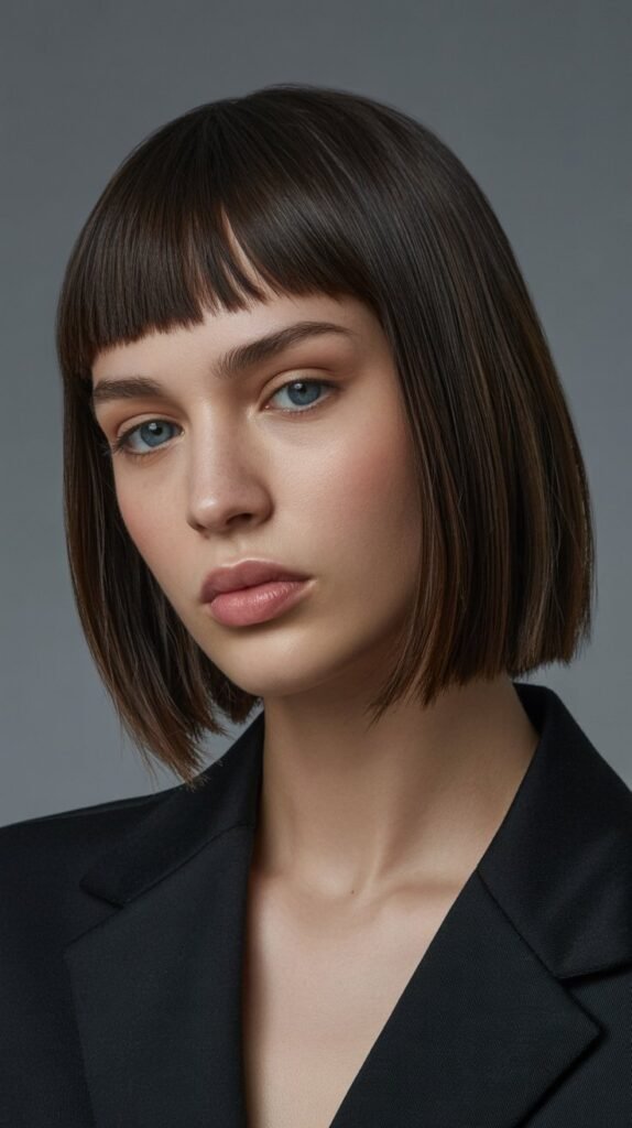  Long Bob with Micro Bangs
