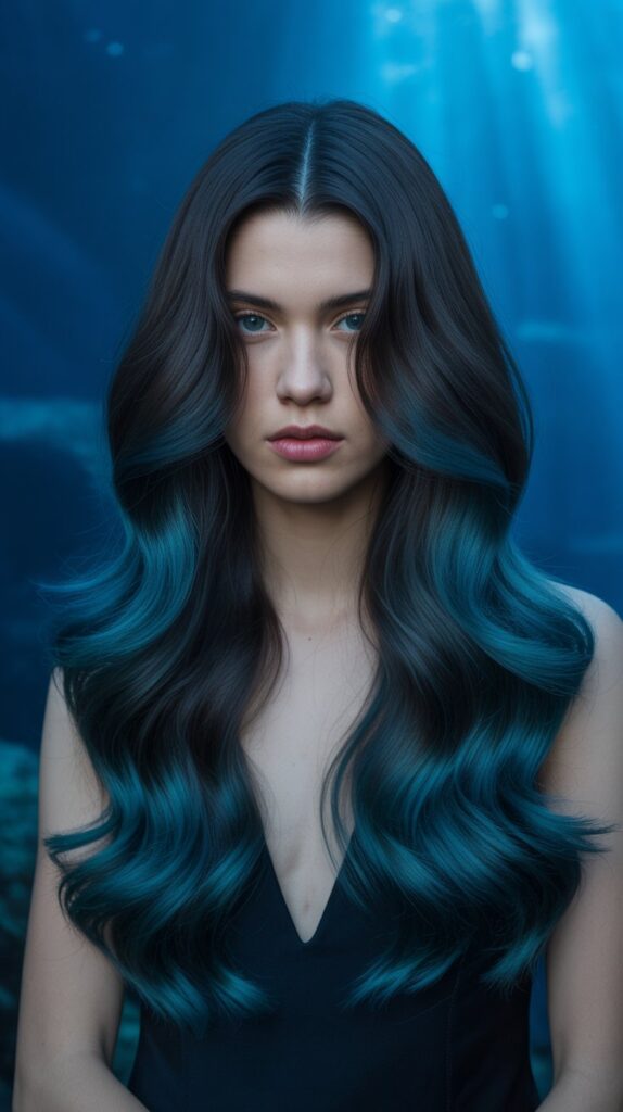 Navy and Teal Ocean Depth