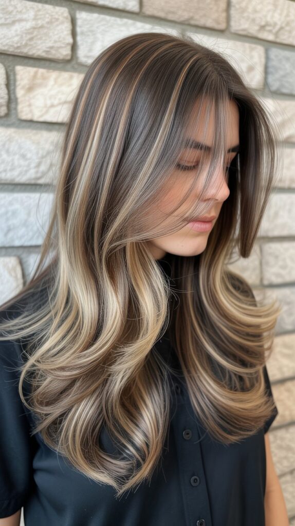 Long Hair with Dimensional Layers and Highlights