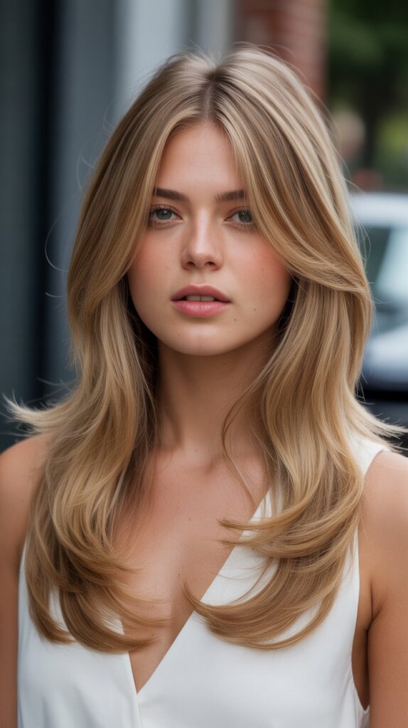 Long Hair with Feathered Layers