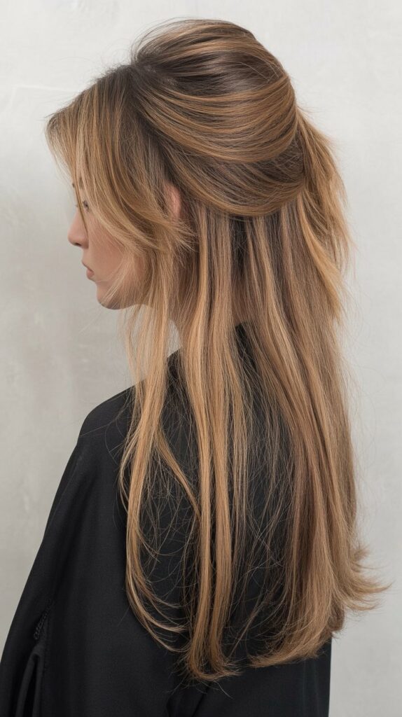 Long Hair with Crown Layers
