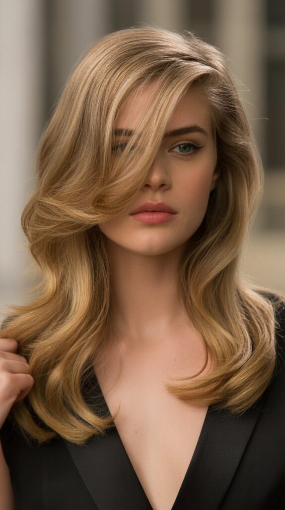 Long Hair with Side Part and Layers