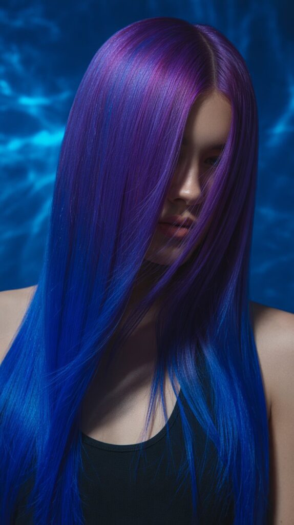 Deep Purple and Blue Ombre