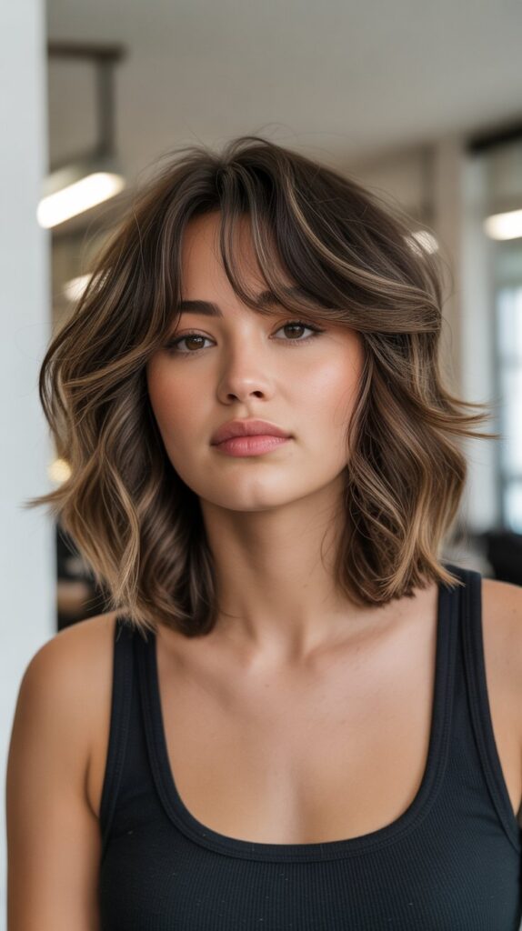 Thick Hair Textured Bob with Layers