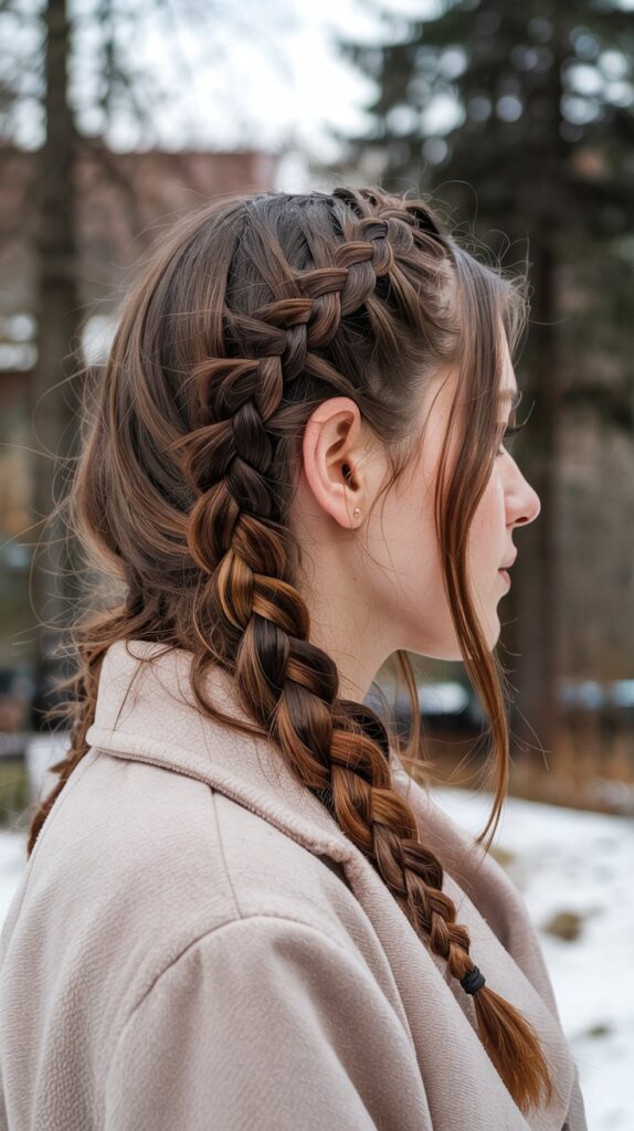 Accent Braids with Multi-Dimensional Brunette