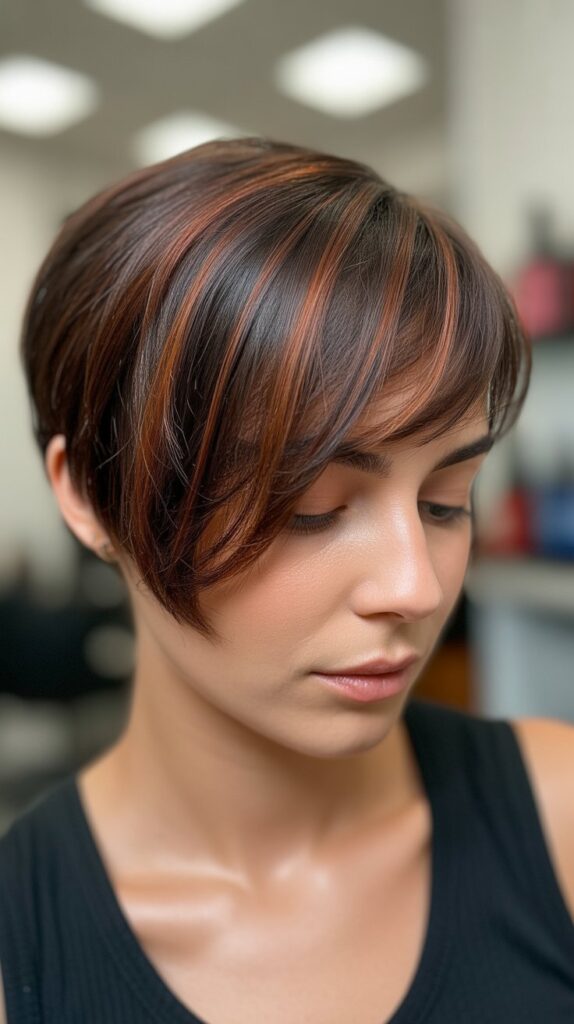 27+ Trendy Lowlights for Short Brown Hair on Brunettes 1 Classic Chocolate Lowlights