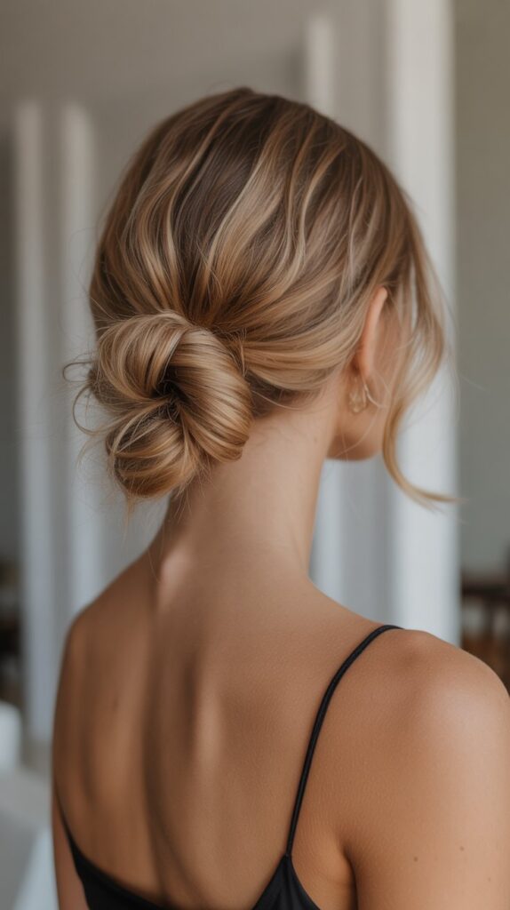 30 Easy and Quick Greasy Hair Hairstyles 6 Low Messy Bun