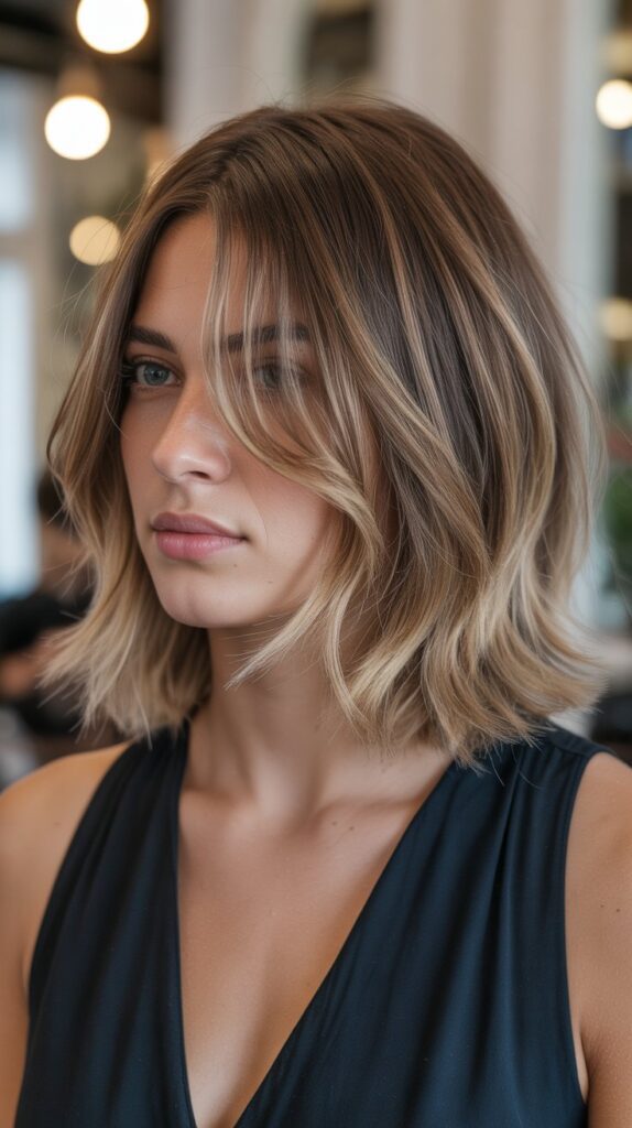 36 Easy-to-Style Bob Hairstyles for Fine Hair 27 Bob with Balayage