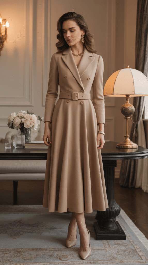 24 Elegant Winter Dress Outfits for Women for Every Occasion 24 Cashmere Dress with Luxe Details