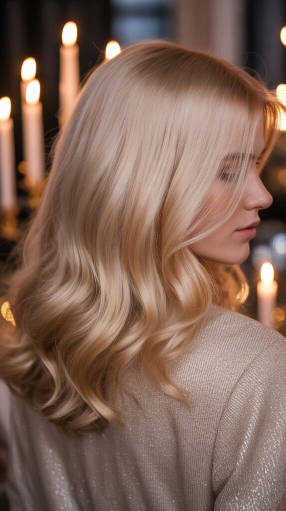 25+ Winter Hair Colors for Blondes: Cool, Chic, and Stunning 7 Champagne Blonde