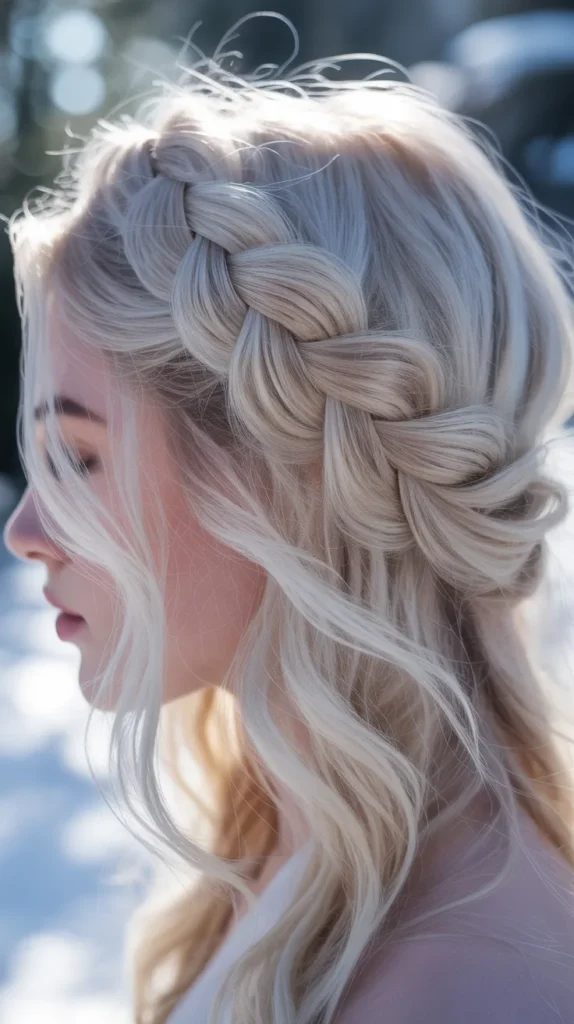 Halo Braid with Platinum Blonde