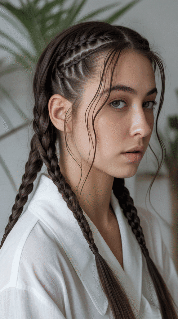 30 Winter Hair Braids Inspired by Aespa 12 Micro Braids Accent Style