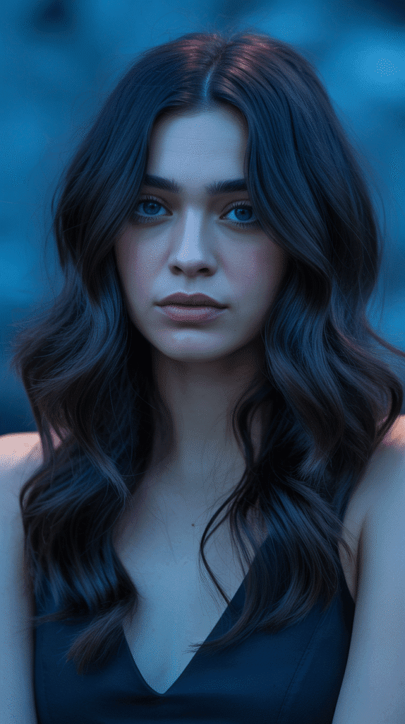 30+ Dark Brown Hair Color Ideas to Add Depth and Dimension 31 Midnight Brunette with Blue-Black Undertones