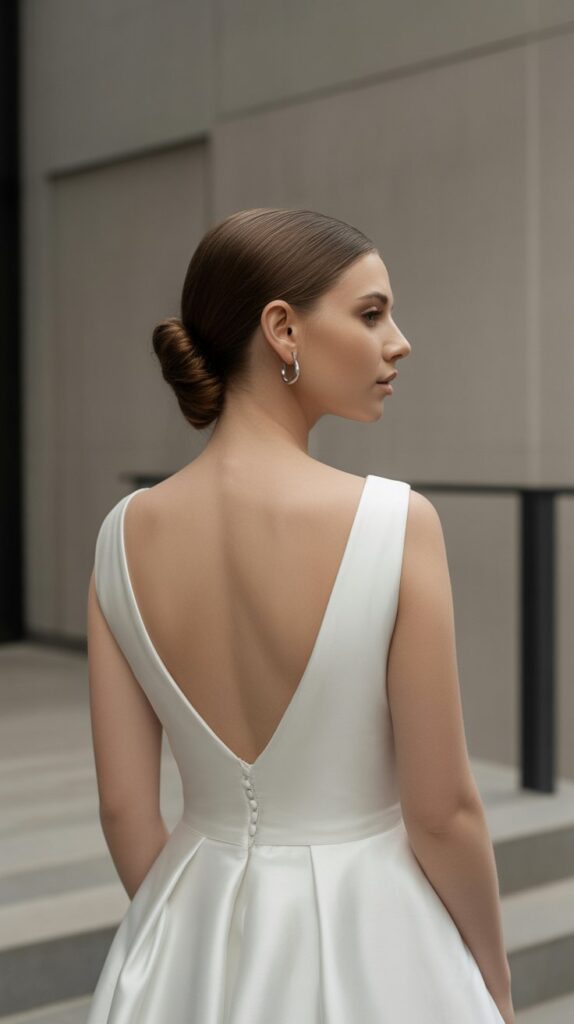 30+ Half-Up, Half-Down Wedding Hairstyles That Will Take Your Wedding Look to the Next Level 26 Sleek Low Twist Half-Up