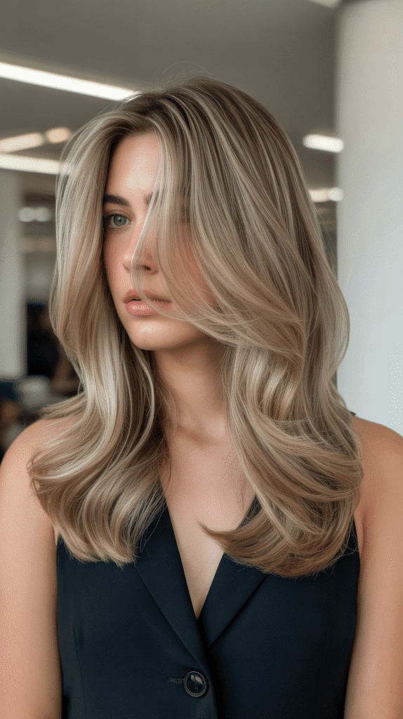 Nude Blonde Highlights with Latte Lowlights