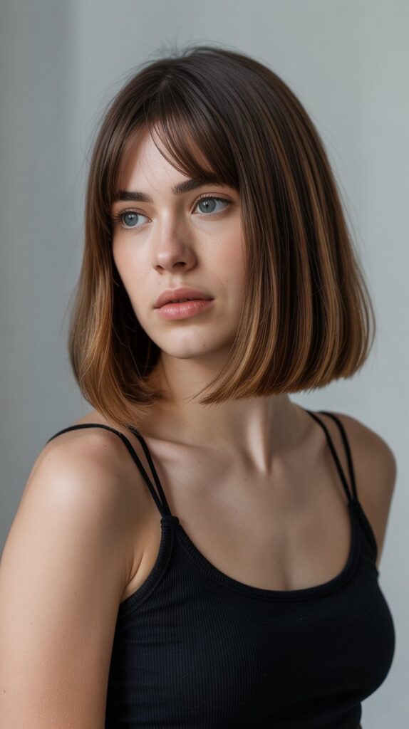 Minimalist Straight Bob with Subtle Texture