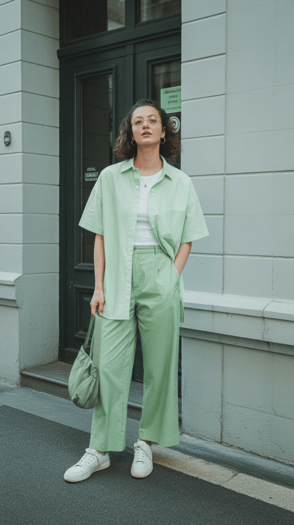 36 Cute Self Care Sunday Dress to Impress No-VIP Styles 33 Mint Fresh Style