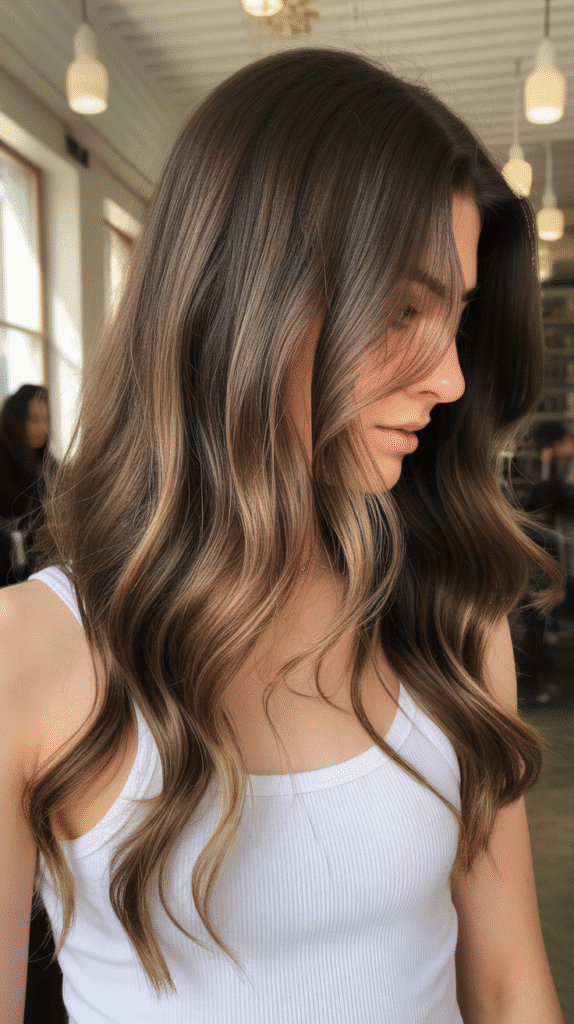 30+ Dark Brown Hair Color Ideas to Add Depth and Dimension 3 Mocha Brown Balayage