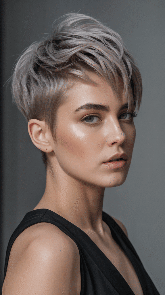 Top 27+ Slimming Hairstyles For Round Faces to Boost Confidence 8 Pixie Cut with Elongated Top