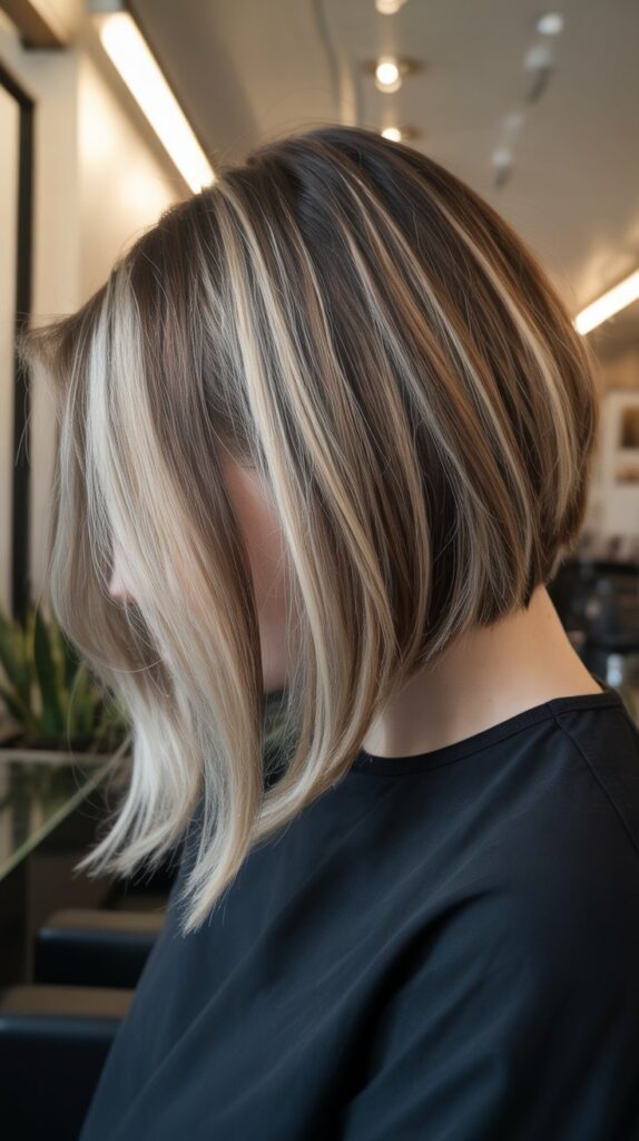33 Chic Balayage Angled Bob Hairstyles 27 Balayage Bob with Babylights and Lowlights