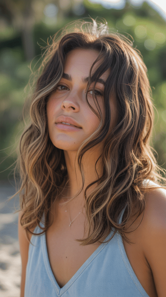 27 Cute Winter Hairstyles for School 23 Textured Beach Waves