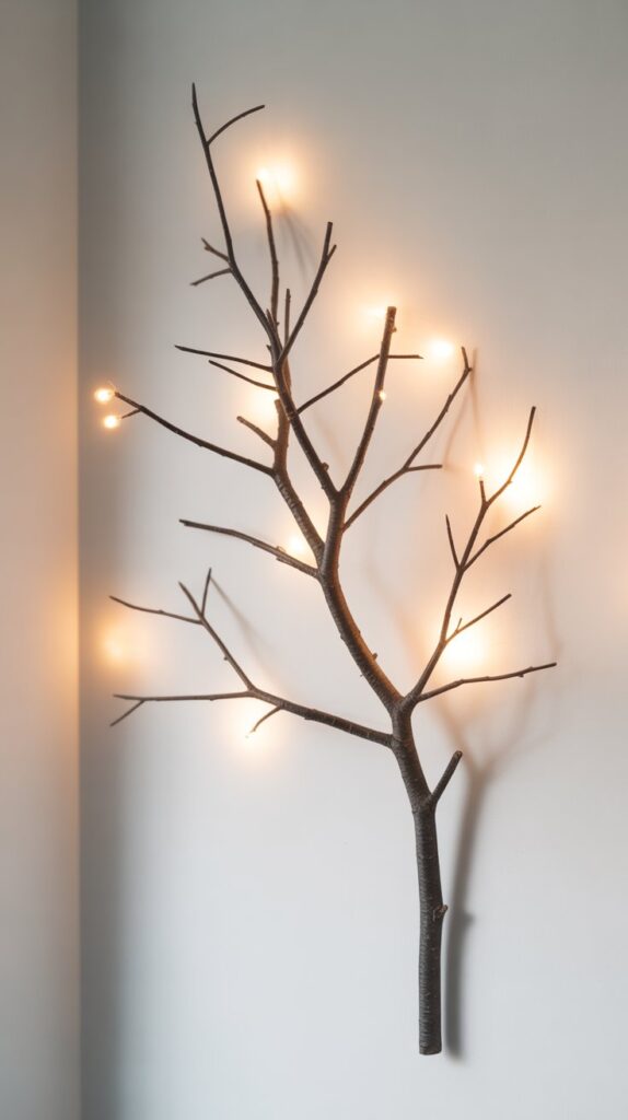 Best 30 Beautiful Wooden Christmas Trees to Try This Year 19 Natural Branch Wall Mount Tree