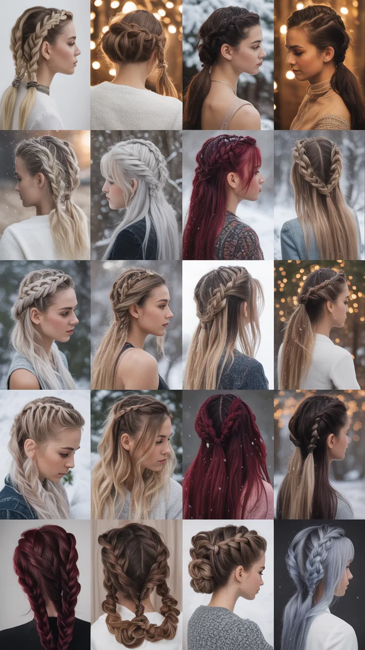 27 Gorgeous Winter Hair Braids and Color Ideas