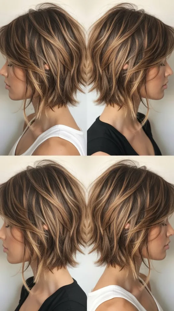Choppy Layered Long Bob