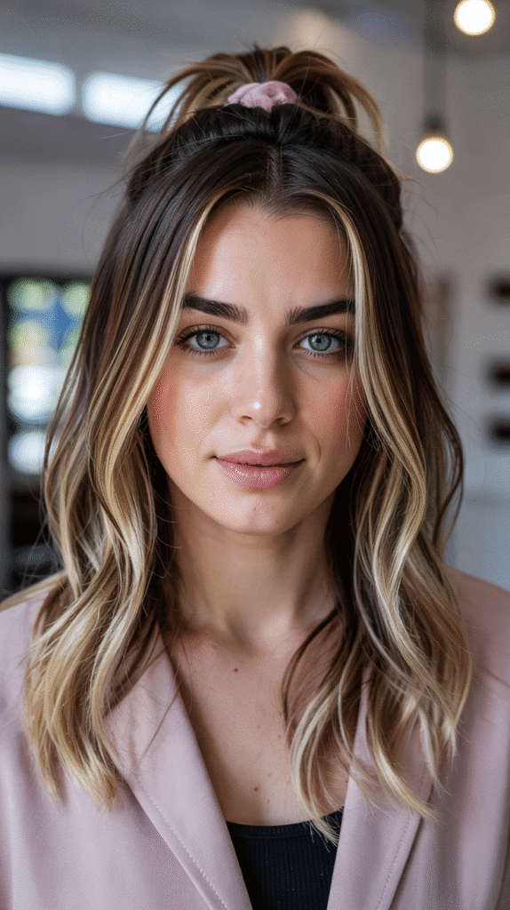 Peekaboo Blonde Highlights