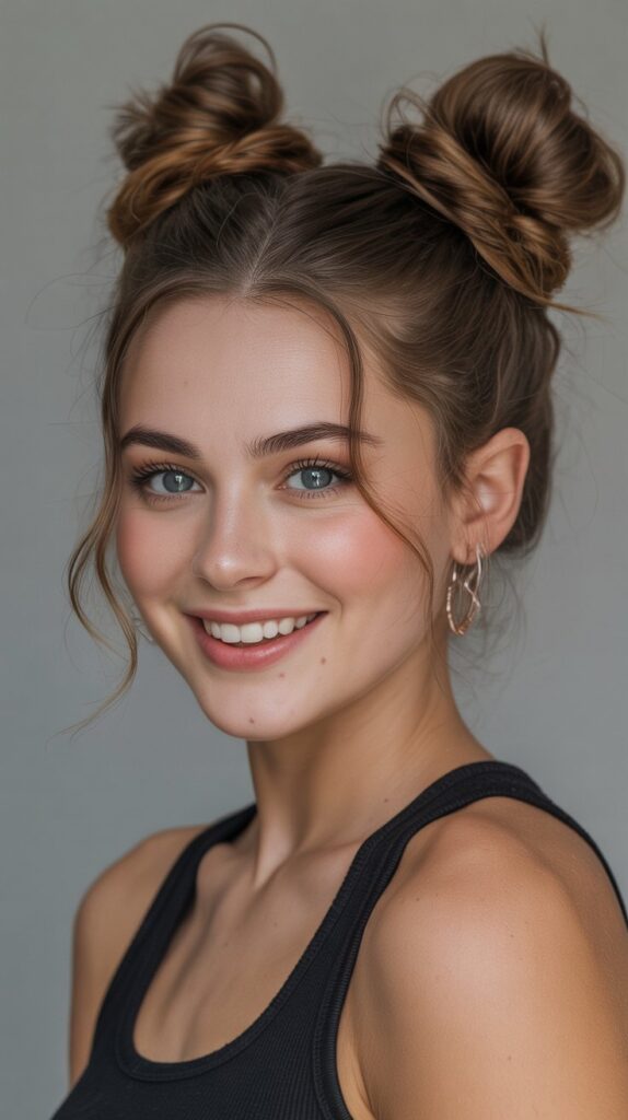 27 Elegant Greasy Hair Updo Hairstyles 9 The Double Bun