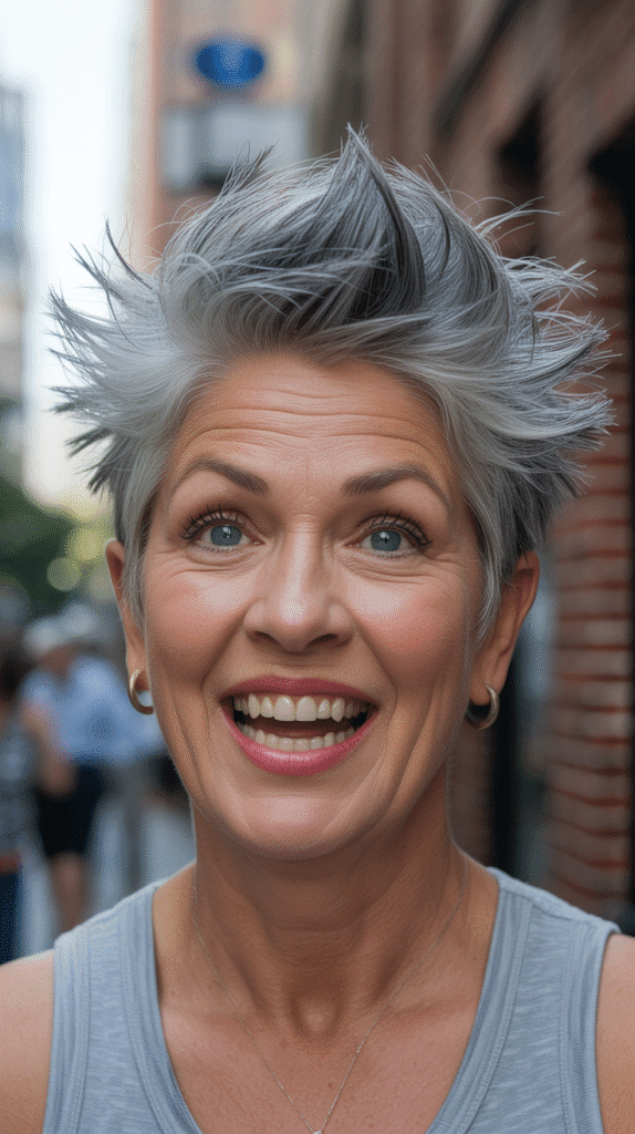 Top 36 Low-Maintenance Haircuts for Women Over 70 32 The Spiky Textured Crop