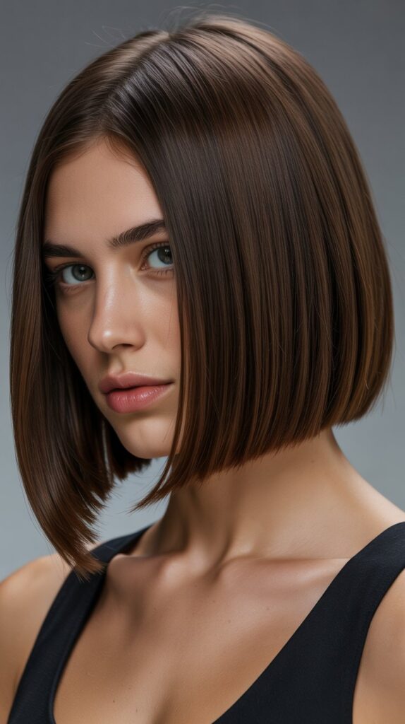 34+ Latest Bob Haircuts for Fine Hair 33 Polished Pin-Straight Bob