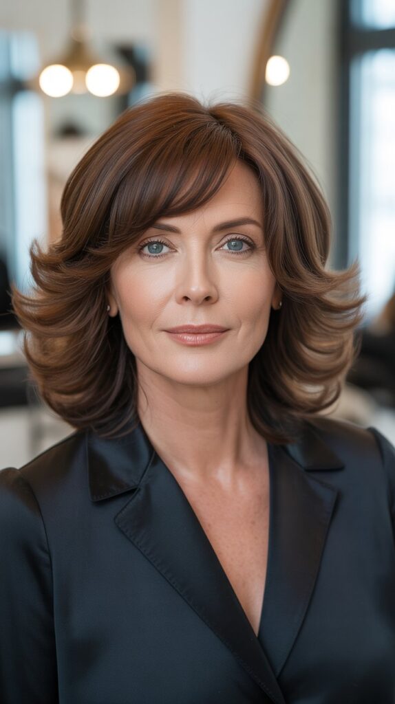 Best 30+ Very Layered Medium Hairstyles for Women Over 50 23 Precision-Cut Layers