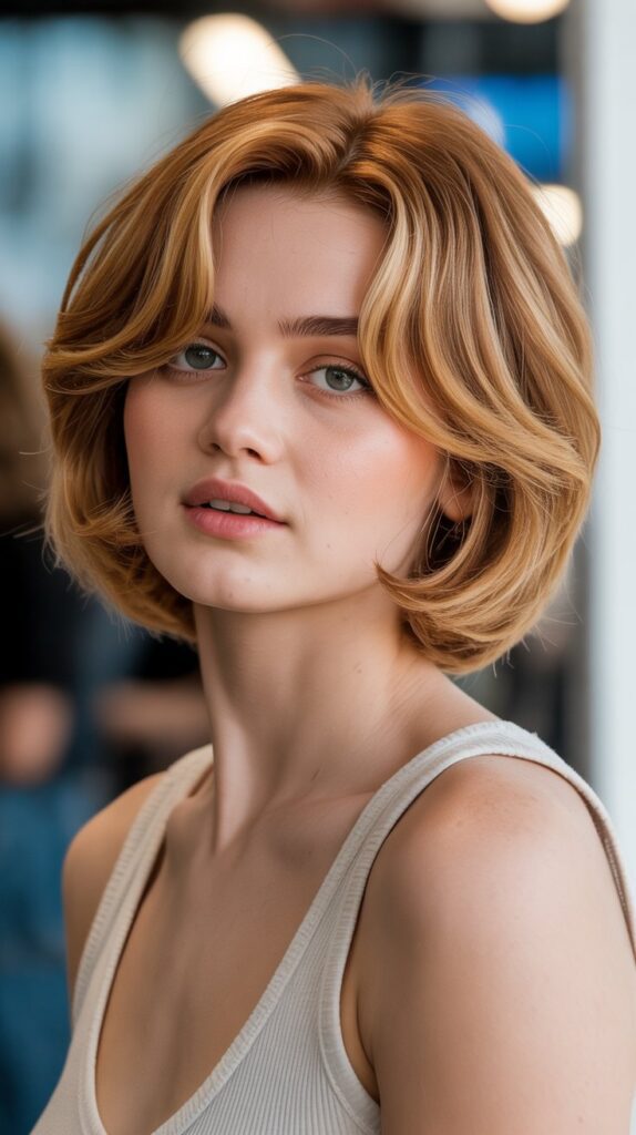 Choppy Bob with Retro Vibes