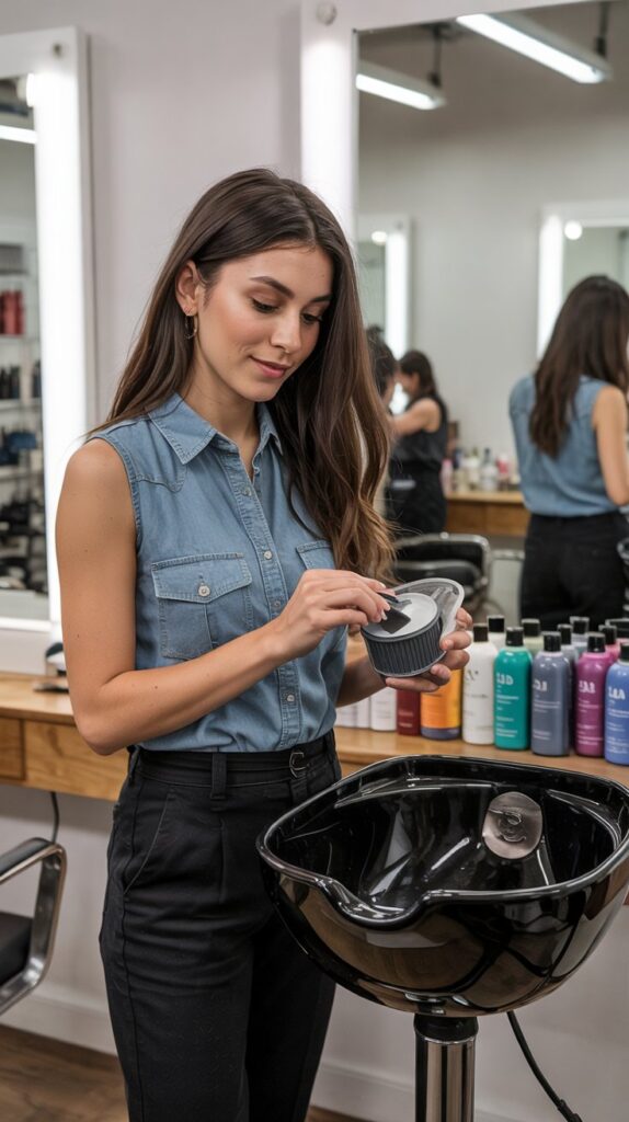 33 Polished Summer Hairstylist Outfits for Work 12 Capri Pants with Sleeveless Button-Up Blouse